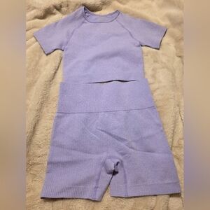 Lavender Gym Two-Piece Set